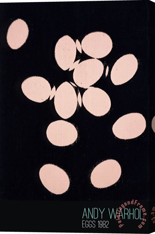 Andy Warhol Eggs 1982 Pink Stretched Canvas Painting / Canvas Art