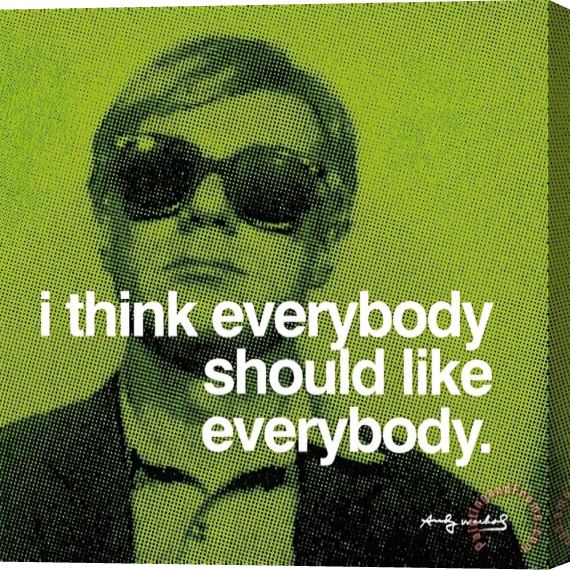 Andy Warhol Everybody Stretched Canvas Painting / Canvas Art