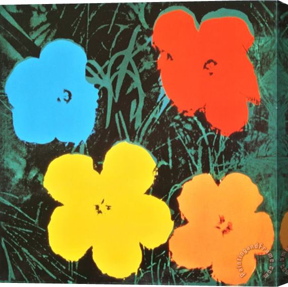 Andy Warhol Flowers Iv Stretched Canvas Print / Canvas Art