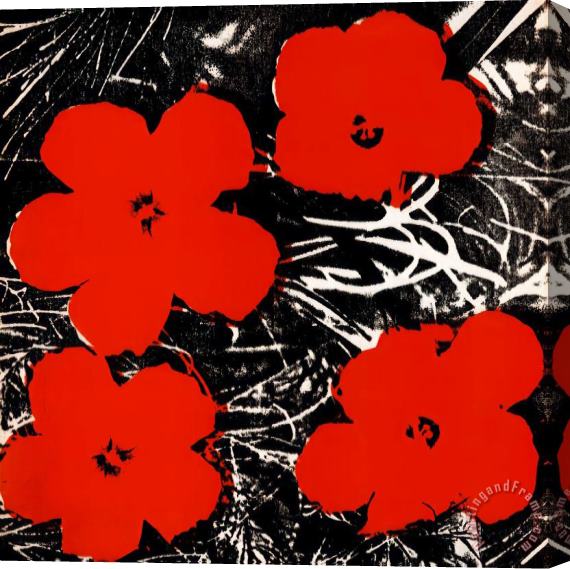 Andy Warhol Flowers Red 1964 Stretched Canvas Painting / Canvas Art