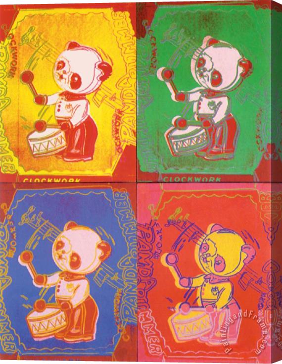 Andy Warhol Four Pandas 1983 Stretched Canvas Painting / Canvas Art