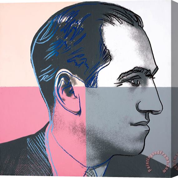 Andy Warhol George Gershwin (from Ten Portraits of Jews of The Twentieth Century) Stretched Canvas Painting / Canvas Art