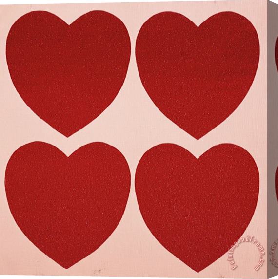 Andy Warhol Hearts C 1979 84 Stretched Canvas Painting / Canvas Art