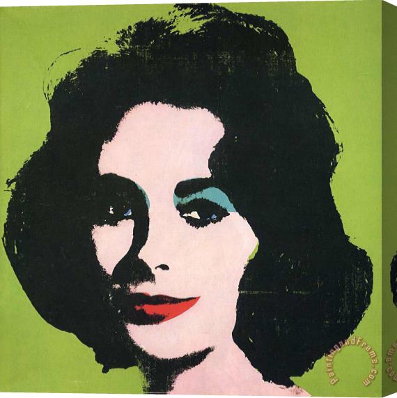 Andy Warhol Liz Taylor 1 Stretched Canvas Print / Canvas Art