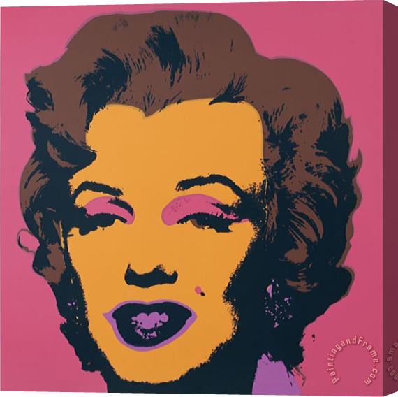 Andy Warhol Marilyn Kopf Gelb Anthrazit Braun Stretched Canvas Print / Canvas Art