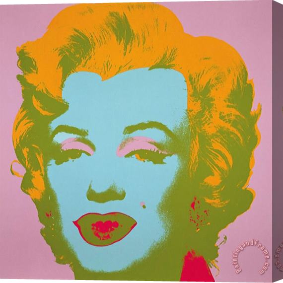 Andy Warhol Marilyn Monroe 1967 Pale Pink Stretched Canvas Painting / Canvas Art