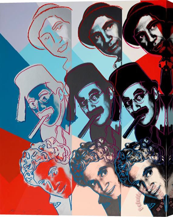 Andy Warhol Marx Brothers, From Ten Portraits of Jews of The Twentieth Century, 1980 Stretched Canvas Painting / Canvas Art