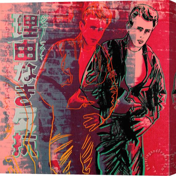 Andy Warhol Rebel Without a Cause (james Dean) Stretched Canvas Painting / Canvas Art
