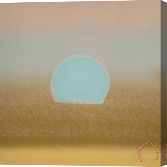 Andy Warhol Sunset C 1972 Gold Blue Stretched Canvas Painting / Canvas Art