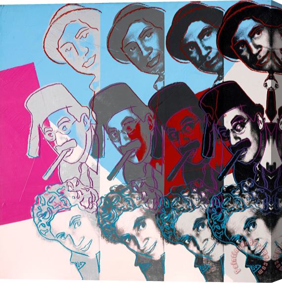 Andy Warhol The Marx Brothers (from Ten Portraits of Jews of The Twentieth Century) Stretched Canvas Print / Canvas Art