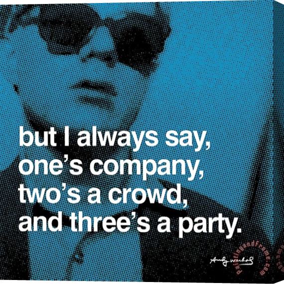 Andy Warhol Three S a Party Stretched Canvas Print / Canvas Art