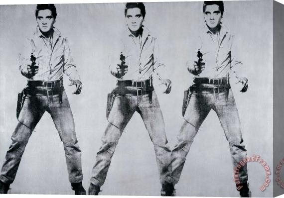 Andy Warhol Triple Elvis Stretched Canvas Painting / Canvas Art