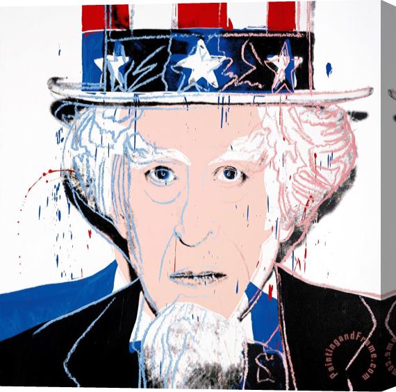 Andy Warhol Uncle Sam (from Myths) Stretched Canvas Print / Canvas Art