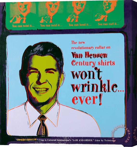 Andy Warhol Van Heusen (ronald Reagan) Stretched Canvas Painting / Canvas Art