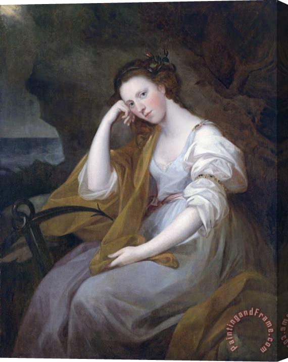 Angelica Kauffmann Portrait of Louisa Leveson Gower As Spes Stretched Canvas Print / Canvas Art