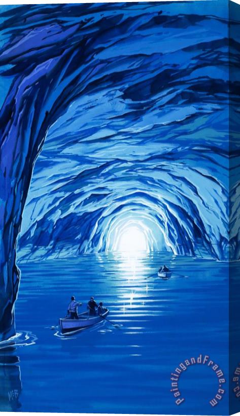 Angus McBride The Blue Grotto in Capri by McBride Angus Stretched Canvas Painting / Canvas Art