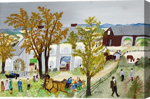 Anna Mary Robertson (grandma) Moses Thanksgiving, 1956 Stretched Canvas Painting / Canvas Art