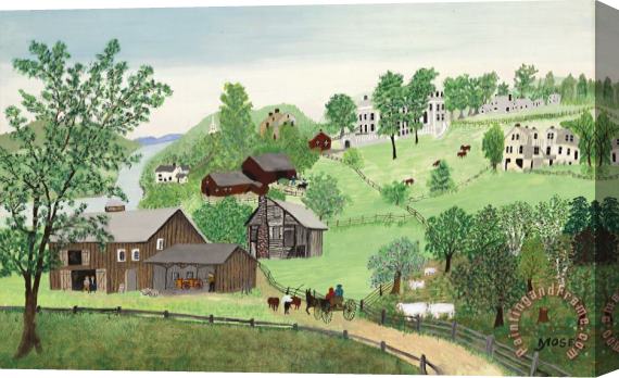 Anna Mary Robertson (grandma) Moses The Plantation, 1952 Stretched Canvas Painting / Canvas Art