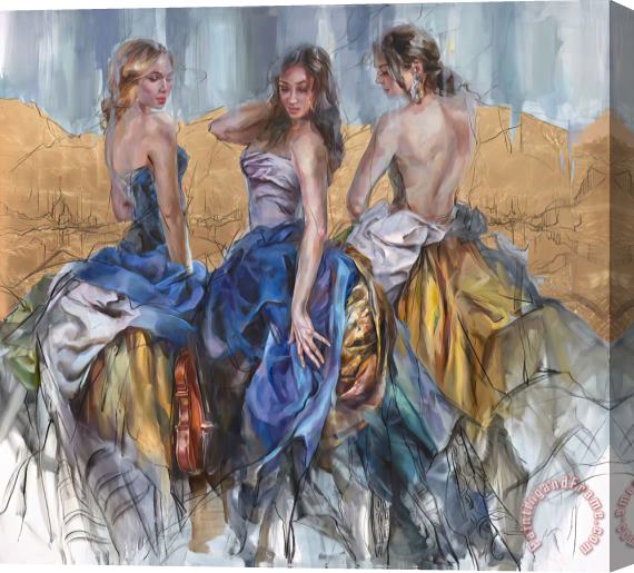 Anna Razumovskaya Golden Kingdom Stretched Canvas Painting / Canvas Art