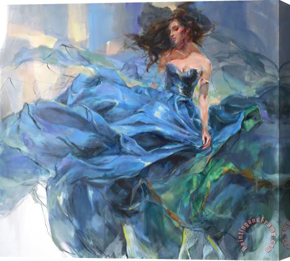 Anna Razumovskaya Lady Azure Stretched Canvas Painting / Canvas Art