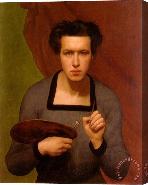 Anne Francois Louis Janmot Portrait of The Artist Stretched Canvas Painting / Canvas Art