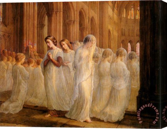 Anne Francois Louis Janmot The Poem of The Soul First Communion Stretched Canvas Painting / Canvas Art
