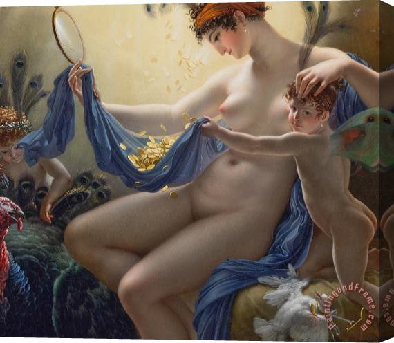 Anne Louis Girodet de Roucy-Trioson Portrait Of Mademoiselle Lange As Danae Stretched Canvas Painting / Canvas Art