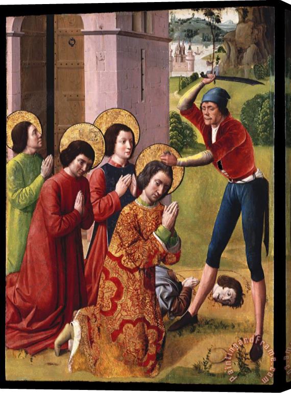 Anonymous French Artist Martyrdom of Saints Cosmas And Damian with Their Three Brothers, Part of an Altarpiece Stretched Canvas Painting / Canvas Art
