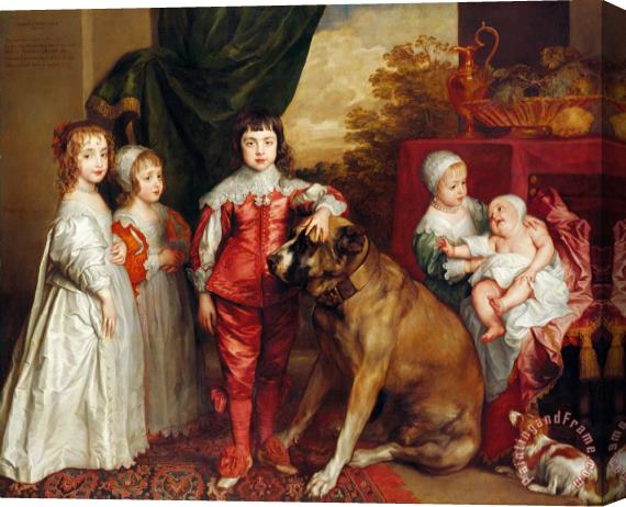 Anthonie Van Dyck Five Eldest Children of Charles I Stretched Canvas Print / Canvas Art