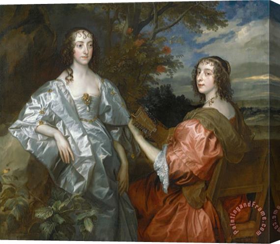 Anthonie Van Dyck Katherine, Countess of Chesterfield, And Lucy, Countess of Huntingdon Stretched Canvas Print / Canvas Art