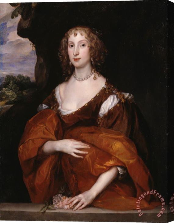 Anthonie Van Dyck Portrait of Mary Hill, Lady Killigrew Stretched Canvas Painting / Canvas Art