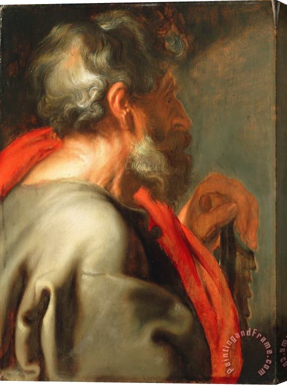 Anthonie Van Dyck The Apostle Simon Stretched Canvas Painting / Canvas Art