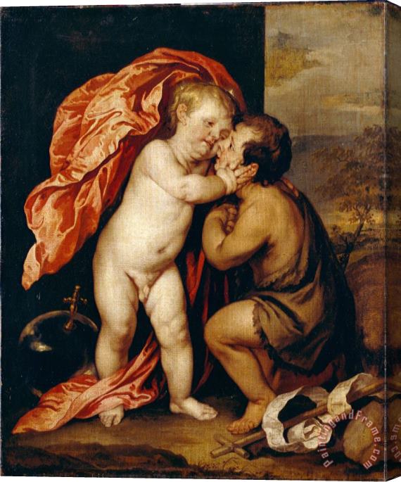 Anthonie Van Dyck The Infants Christ And Saint John The Baptist Stretched Canvas Painting / Canvas Art