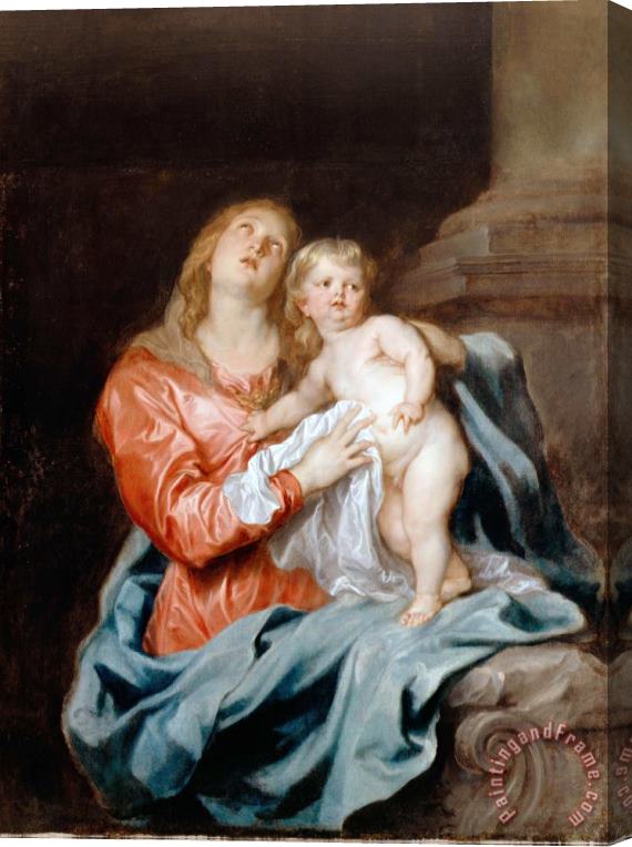 Anthonie Van Dyck The Madonna And Child Stretched Canvas Painting / Canvas Art