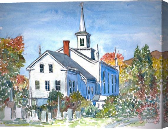 Anthony Butera Church Vermont Stretched Canvas Painting / Canvas Art
