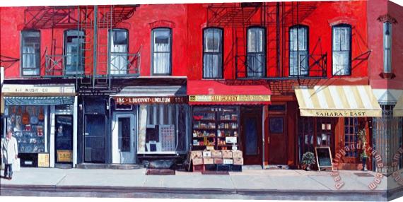 Anthony Butera Four Shops On 11th Ave Stretched Canvas Print / Canvas Art