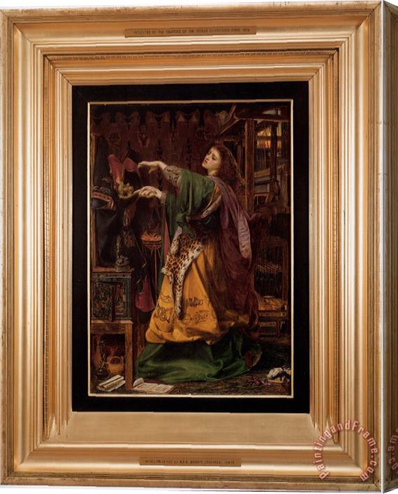 Anthony Frederick Sandys Morgan Le Fay Stretched Canvas Print / Canvas Art