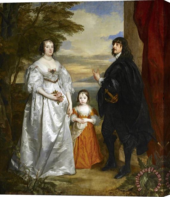 Anthony van Dyck James, Seventh Earl of Derby, His Lady And Child Stretched Canvas Print / Canvas Art
