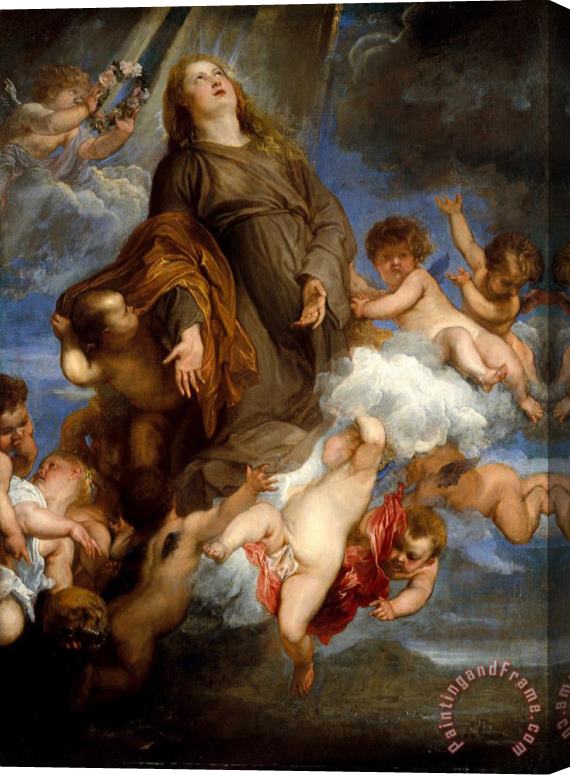 Anthony van Dyck Saint Rosalie Interceding for The Plague Stricken of Palermo Stretched Canvas Painting / Canvas Art