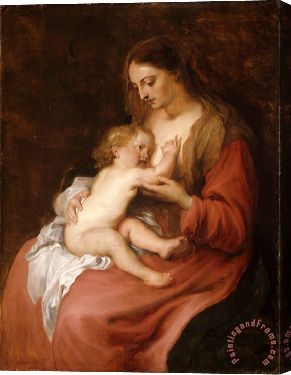 Anthony van Dyck Virgin And Child Stretched Canvas Painting / Canvas Art