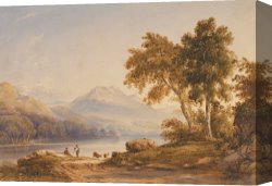 Copley Canvas Prints - Ben Vorlich And Loch Lomond by Anthony Vandyke Copley Fielding