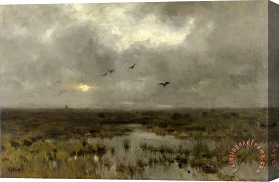 Anton Mauve The Marsh Stretched Canvas Painting / Canvas Art