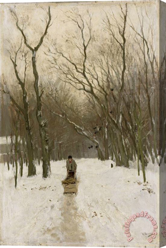 Anton Mauve Winter in De Scheveningse Bosjes Stretched Canvas Print / Canvas Art