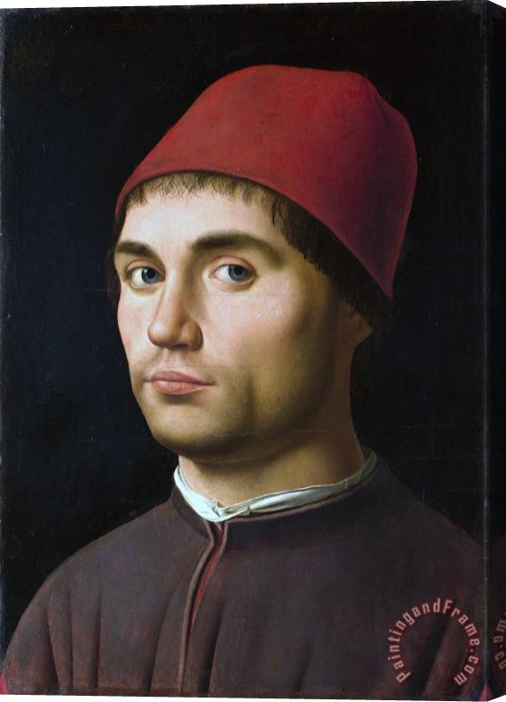 Antonello da Messina Portrait of a Man Stretched Canvas Painting / Canvas Art