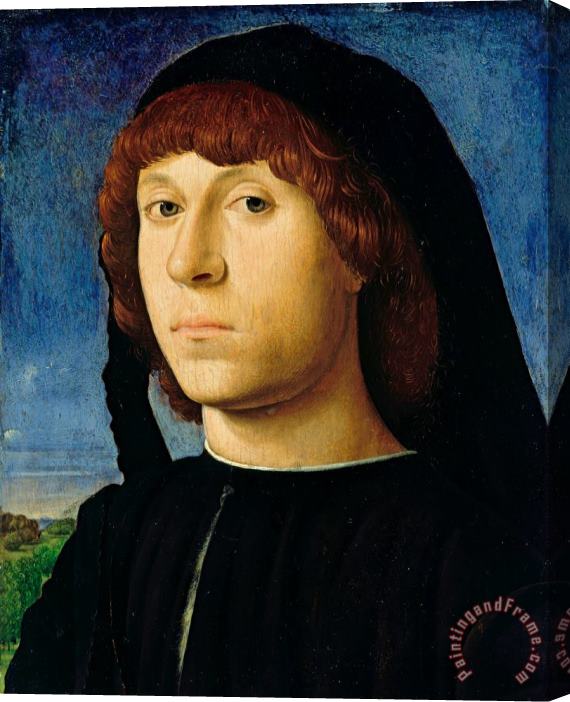Antonello da Messina Portrait of a Young Man Stretched Canvas Painting / Canvas Art