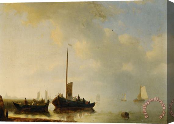Antonie Waldorp Sailing Vessels Off The Dutch Coast Stretched Canvas Print / Canvas Art