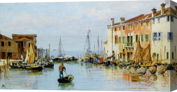 Antonietta Brandeis A Venetian Bay Stretched Canvas Painting / Canvas Art