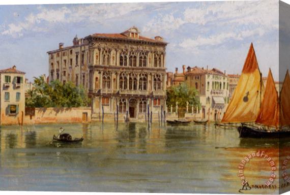 Antonietta Brandeis Palazzo Camerlenghi And The Ca Vendramin Calergi in Venice Stretched Canvas Painting / Canvas Art