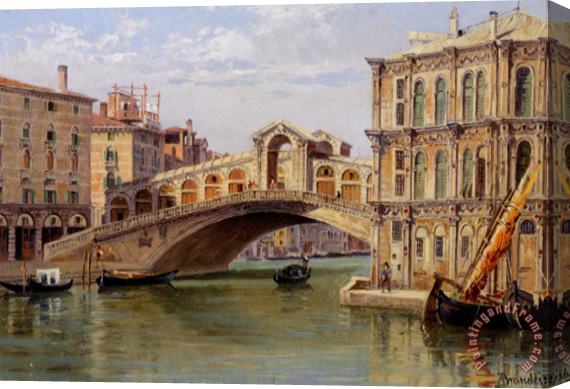 Antonietta Brandeis The Rialto Bridge Stretched Canvas Painting / Canvas Art