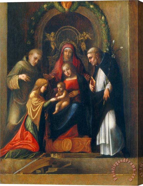 Antonio Allegri Correggio The Mystic Marriage Of St Catherine Stretched Canvas Print / Canvas Art